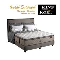 Tempat Tidur Set Ukuran 160 - KING KOIL World Endorsed 160 Set  - FREE Mattress Protector